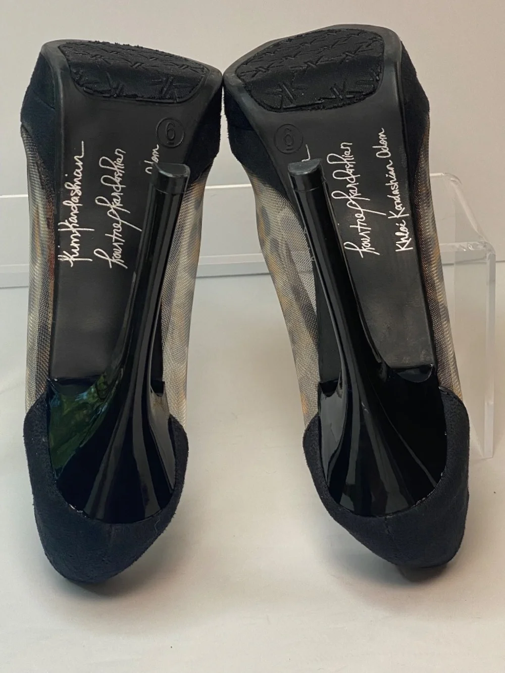 Kardashian Women's Miami Leopard Black Stiletto Heels Size 6 NEW NO BOX